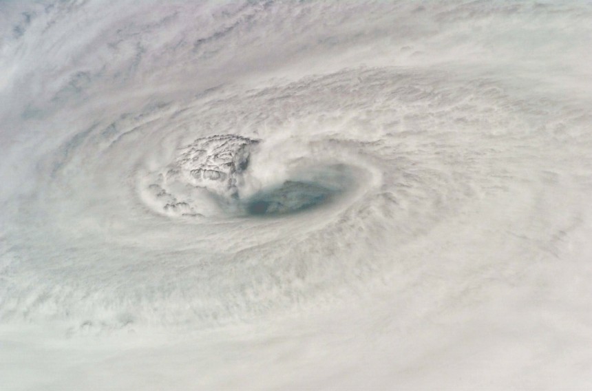 Ураган Дин, вид с космоса